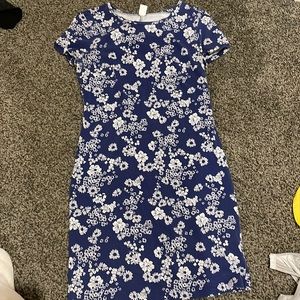 Navy blue with white floral- size S